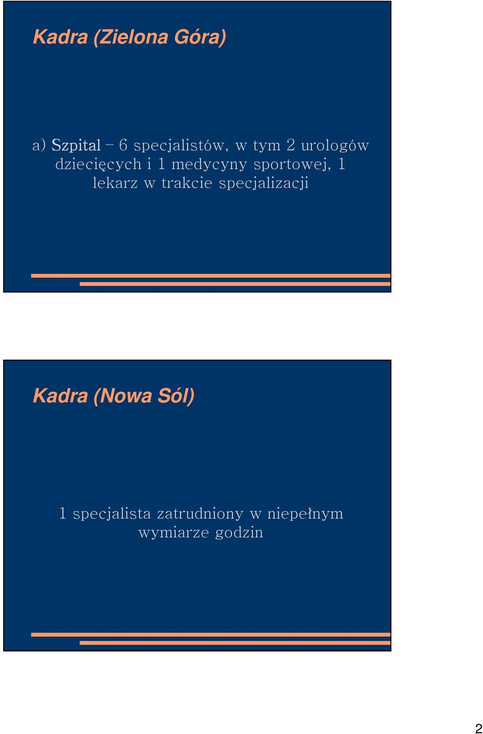 1 lekarz w trakcie specjalizacji Kadra (Nowa Sól) 1