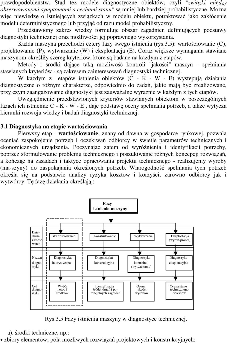 Przedstawiony zakres wiedzy formułuje obszar zagadnie definiujcych podstawy diagnostyki technicznej oraz moliwoci jej poprawnego wykorzystania.