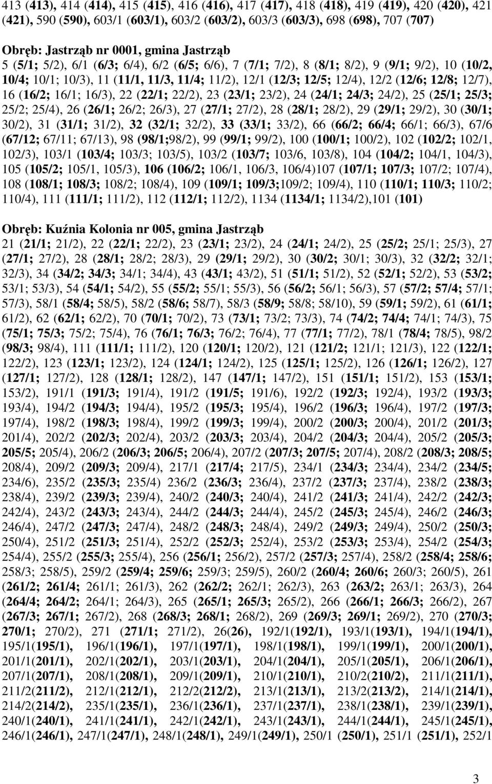 (12/6; 12/8; 12/7), 16 (16/2; 16/1; 16/3), 22 (22/1; 22/2), 23 (23/1; 23/2), 24 (24/1; 24/3; 24/2), 25 (25/1; 25/3; 25/2; 25/4), 26 (26/1; 26/2; 26/3), 27 (27/1; 27/2), 28 (28/1; 28/2), 29 (29/1;