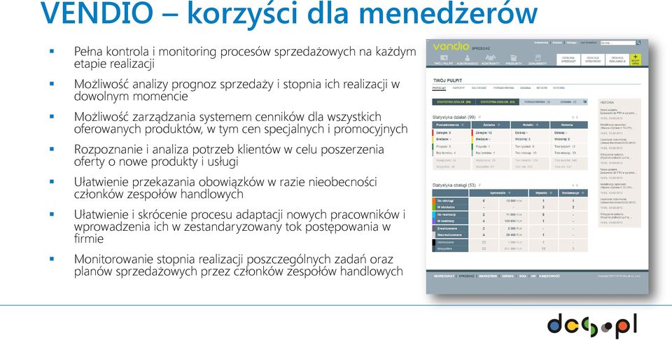 poszerzenia oferty o nowe produkty i usługi Ułatwienie przekazania obowiązków w razie nieobecności członków zespołów handlowych Ułatwienie i skrócenie procesu adaptacji nowych