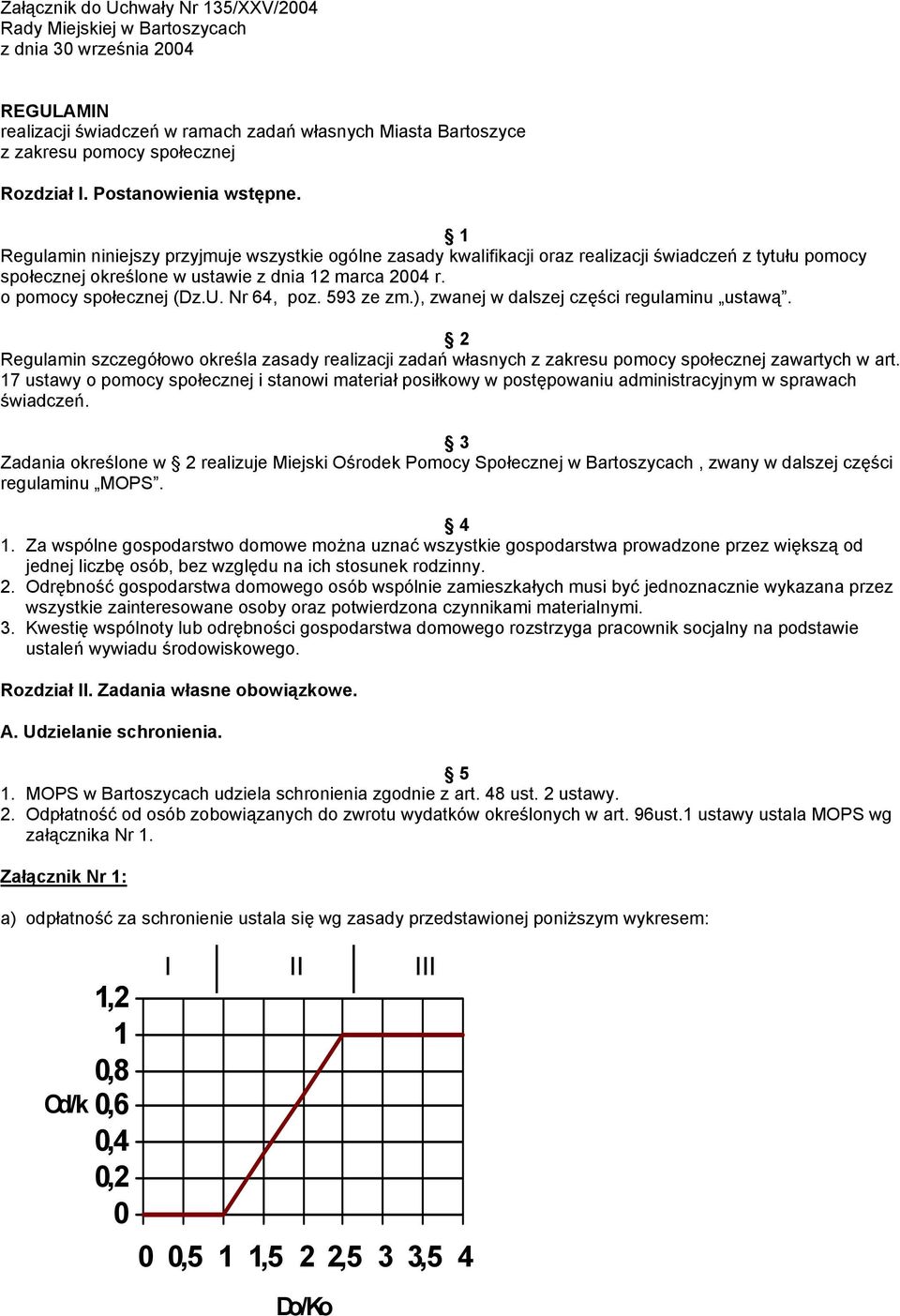 o pomocy społecznej (Dz.U. Nr 64, poz. 593 ze zm.), zwanej w dalszej części regulaminu ustawą.