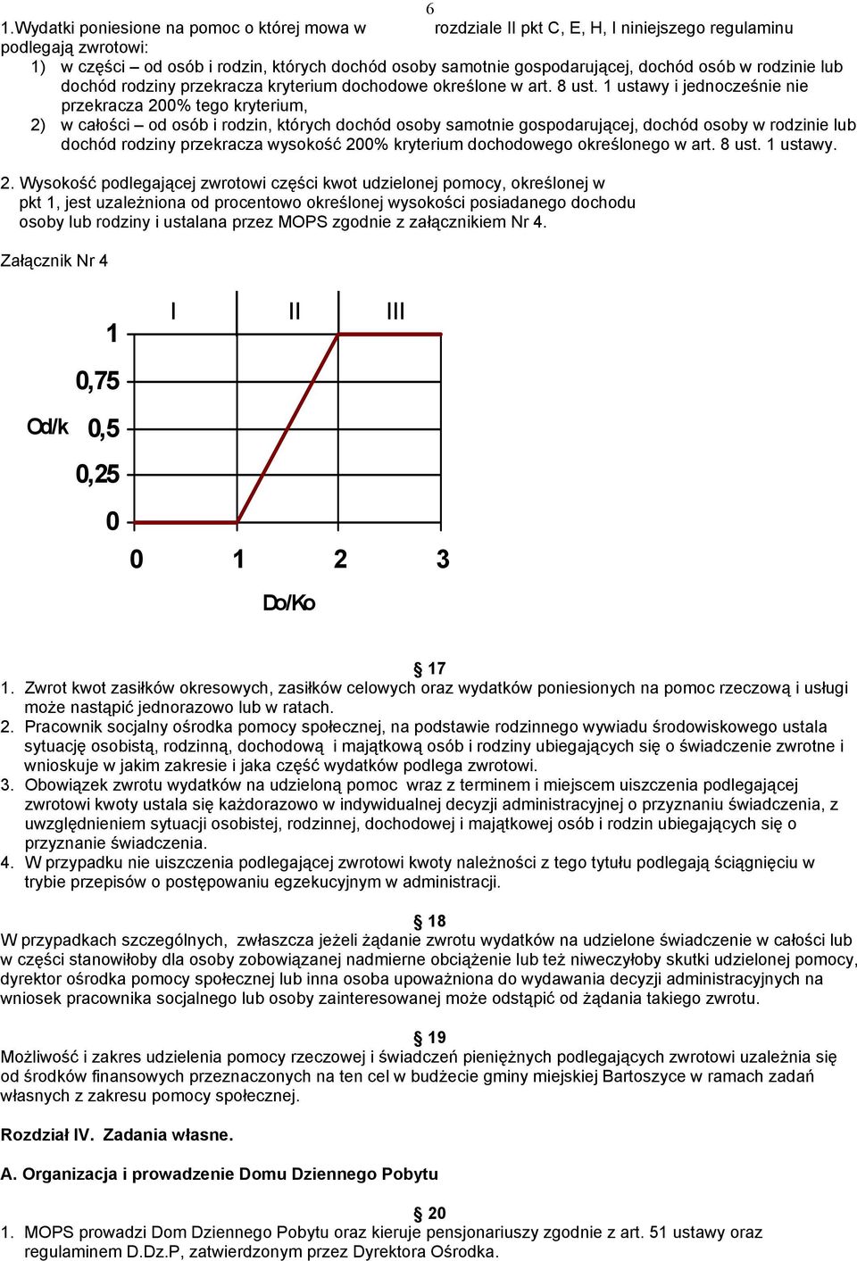 ustawy i jednocześnie nie przekracza 2% tego kryterium, 2) w całości od osób i rodzin, których dochód osoby samotnie gospodarującej, dochód osoby w rodzinie lub dochód rodziny przekracza wysokość 2%