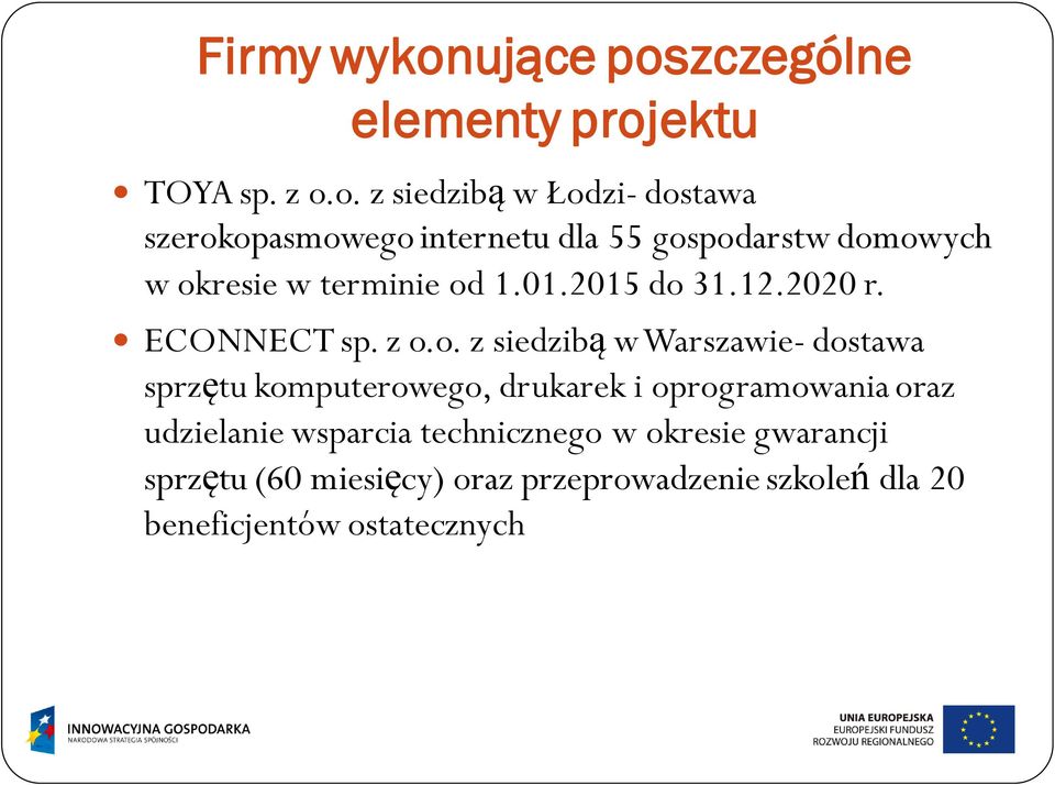 zczególne elementy proj