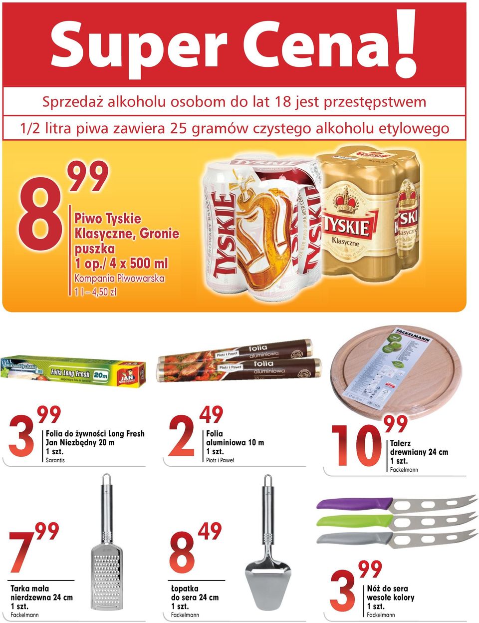 Piwo Tyskie Klasyczne, Gronie puszka 1 op.