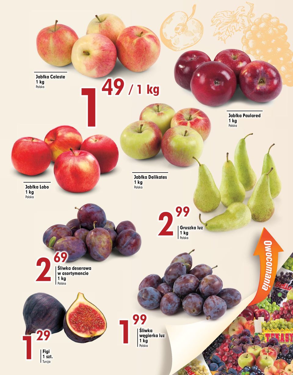 Turcja 69 Śliwka deserowa w asortymencie
