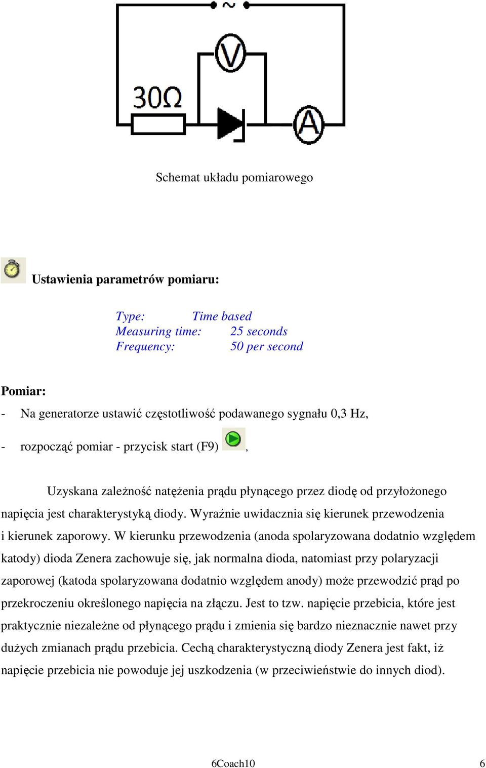 Wyraźnie uwidacznia się kierunek przewodzenia i kierunek zaporowy.