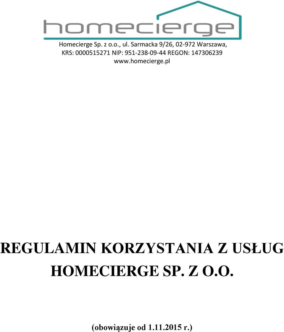 HOMECIERGE SP. Z O.