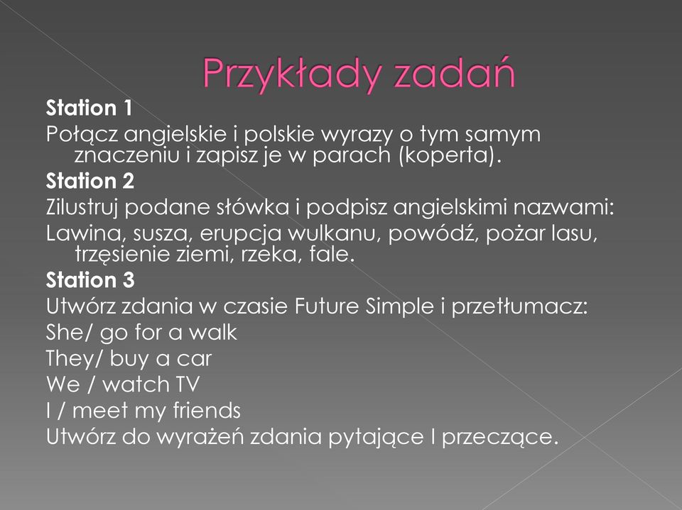 pożar lasu, trzęsienie ziemi, rzeka, fale.