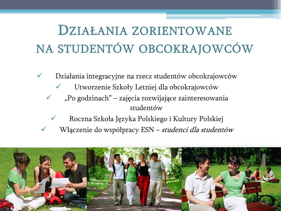 rozwijające zainteresowania studentów Roczna Szkoła Języka