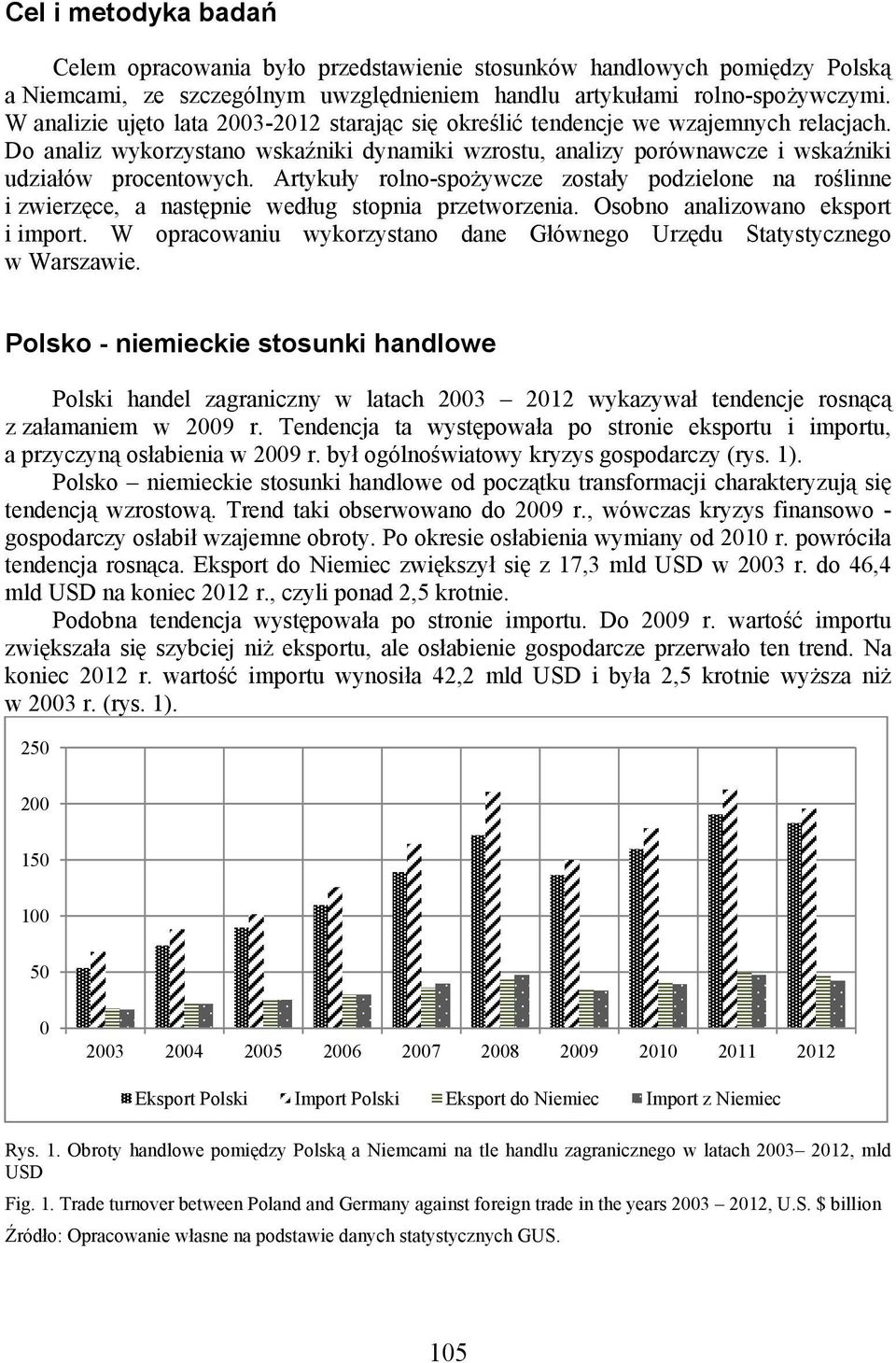 Artykuły rolno-spożywcze zostały podzielone na roślinne i zwierzęce, a następnie według stopnia przetworzenia. Osobno analizowano eksport i import.