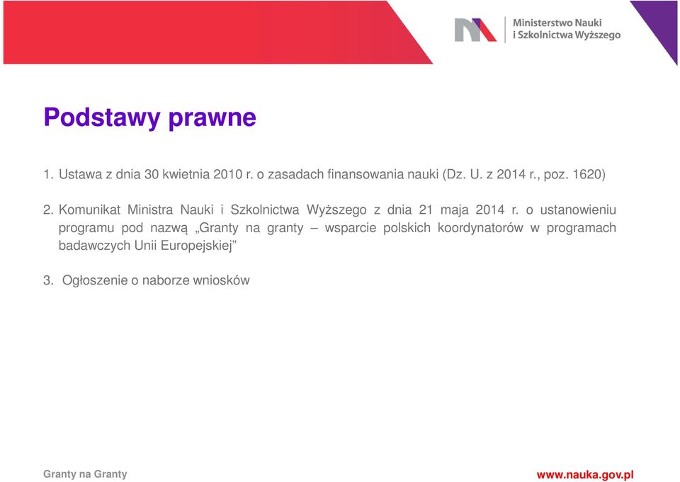 Komunikat Ministra Nauki i Szkolnictwa Wyższego z dnia 21 maja 2014 r.