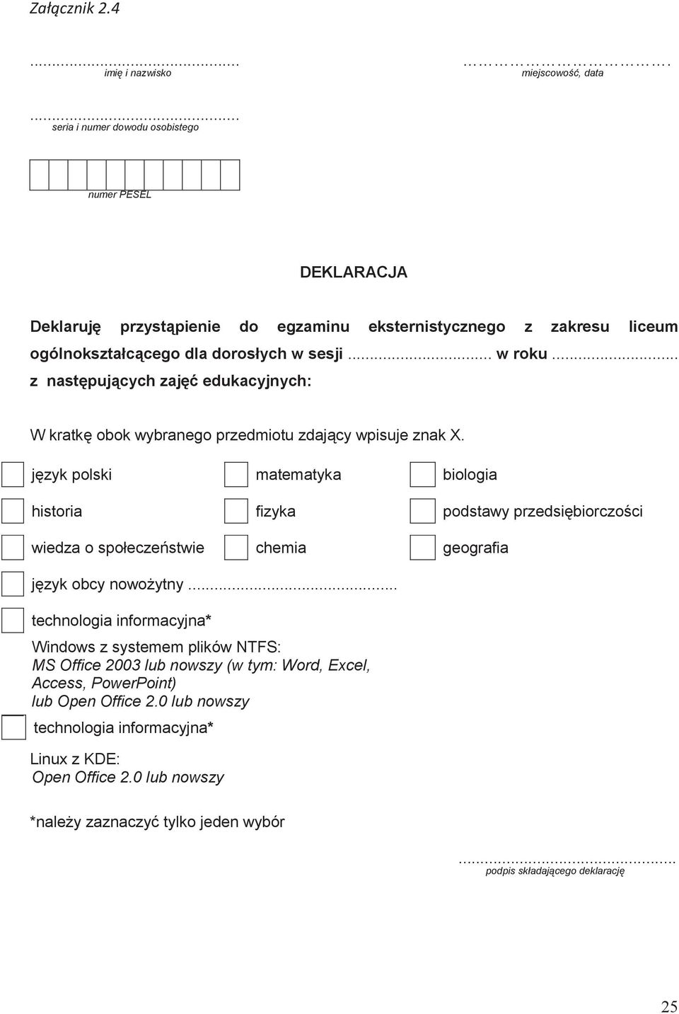 język polski matematyka biologia historia fizyka podstawy przedsiębiorczości wiedza o społeczeństwie chemia geografia język obcy nowożytny.