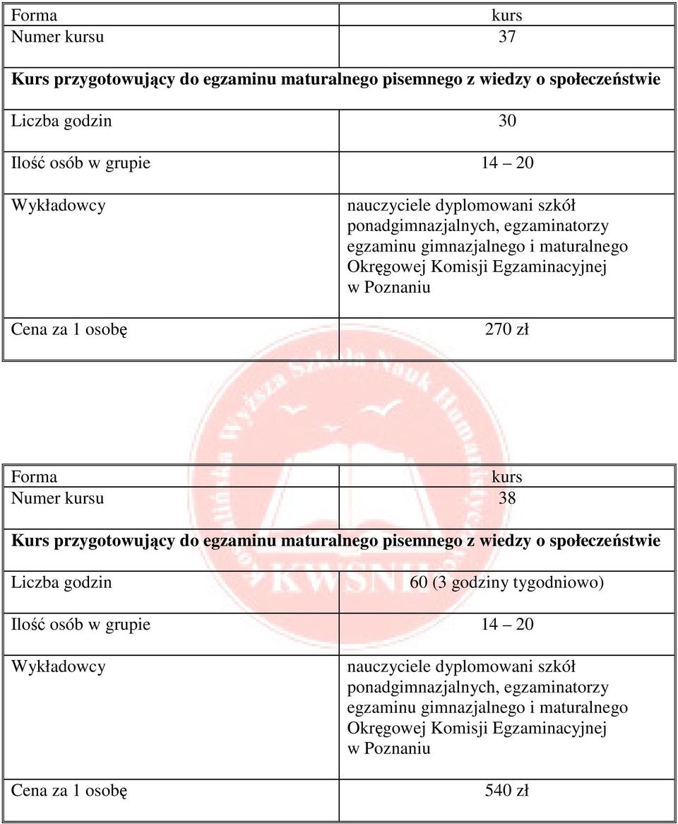 społeczeństwie 30 Numer u 38 Kurs