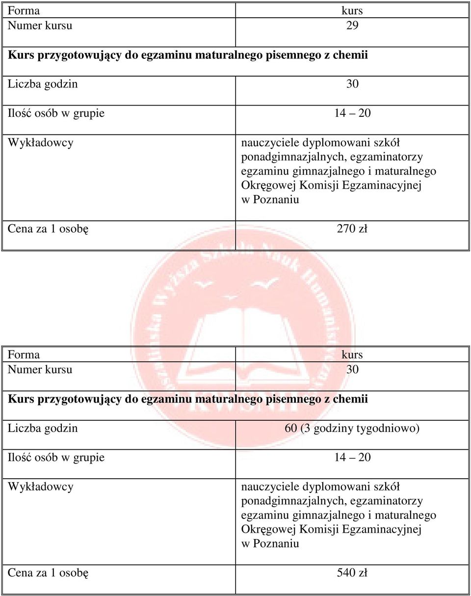 chemii 30 Numer u 30 Kurs