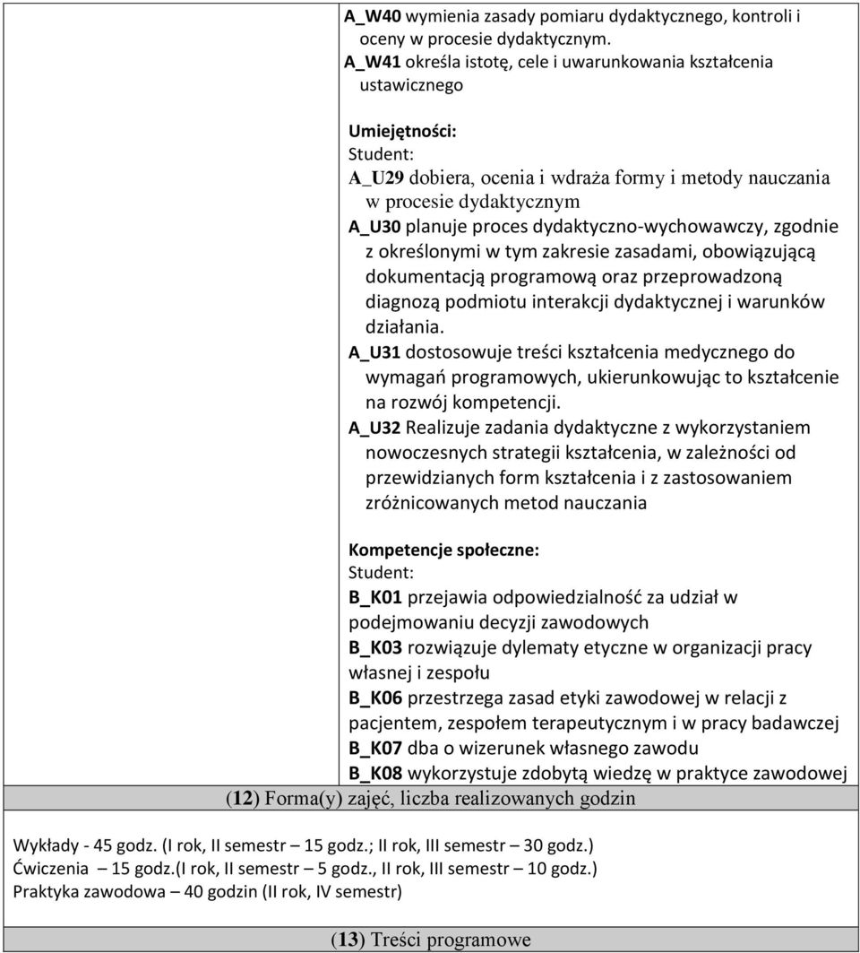 dydaktyczno-wychowawczy, zgodnie z określonymi w tym zakresie zasadami, obowiązującą dokumentacją programową oraz przeprowadzoną diagnozą podmiotu interakcji dydaktycznej i warunków działania.