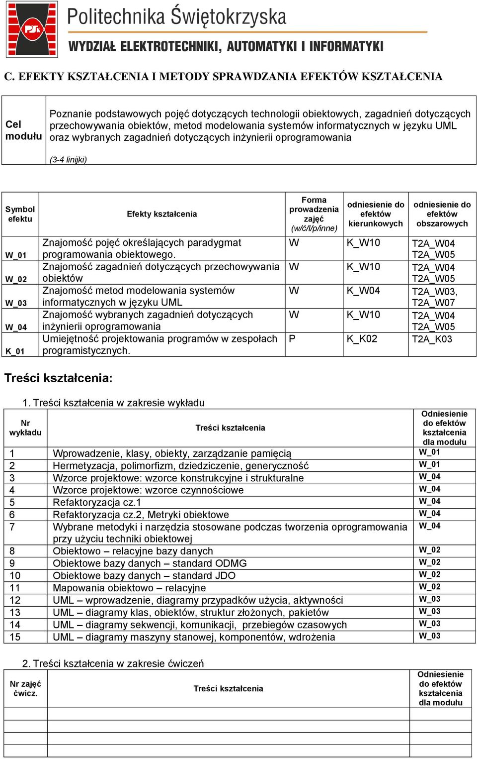 określających paradygmat programowania obiektowego.