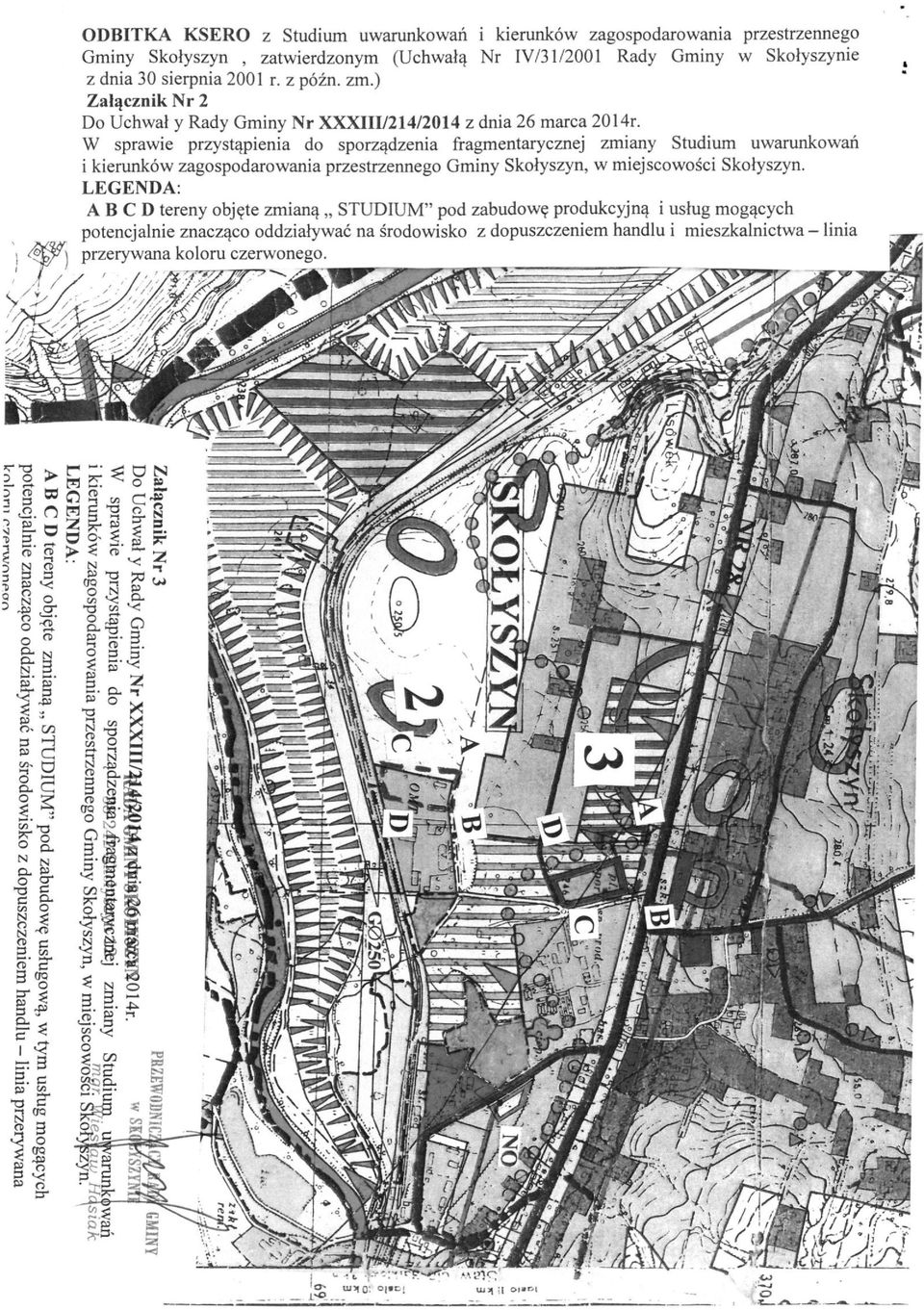 W sprawie przystąpienia do sporządzenia fragmentarycznej zmiany Studium uwarunkowań i kierunków zagospodarowania przestrzennego Gminy Skołyszyn, w miejscowości Skołyszyn.