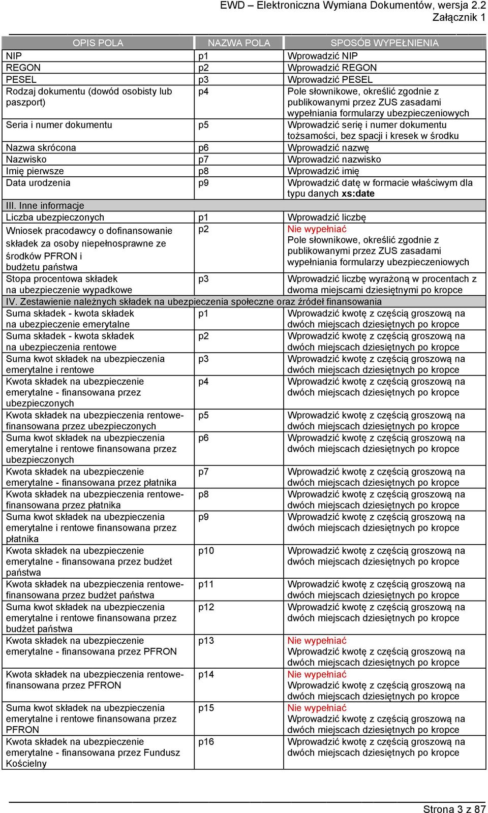 w formacie właściwym dla III.