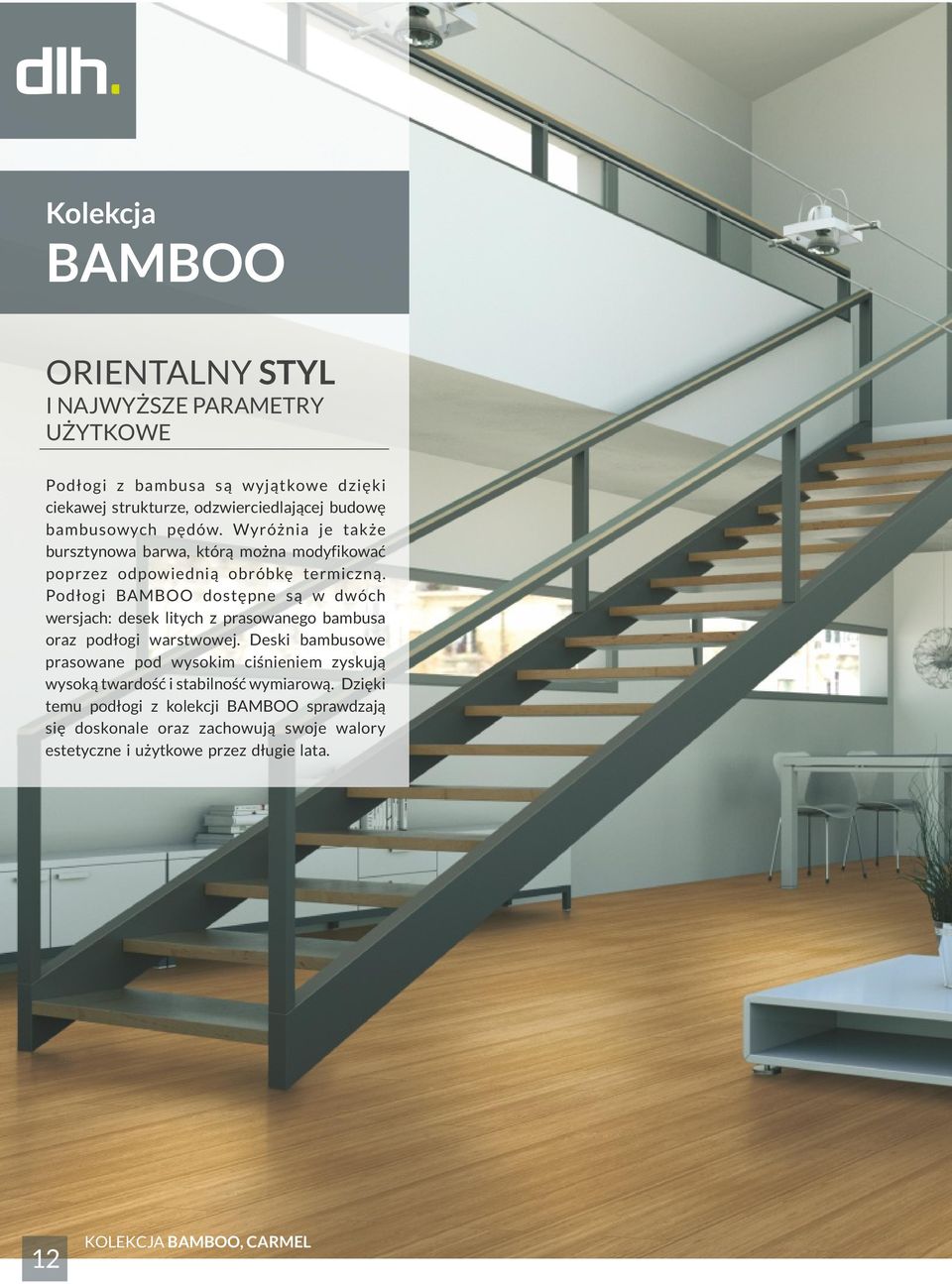 Podłogi BAMBOO dostępne są w dwóch wersjach: desek litych z prasowanego bambusa oraz podłogi warstwowej.