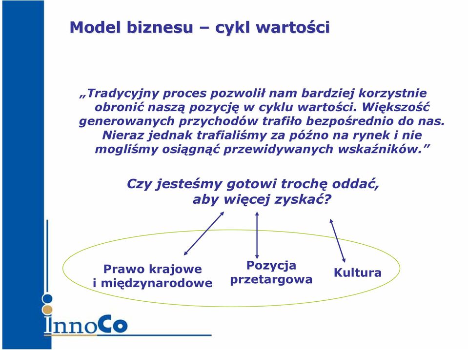 Nieraz jednak trafialiśmy za późno na rynek i nie mogliśmy osiągnąć przewidywanych wskaźników.