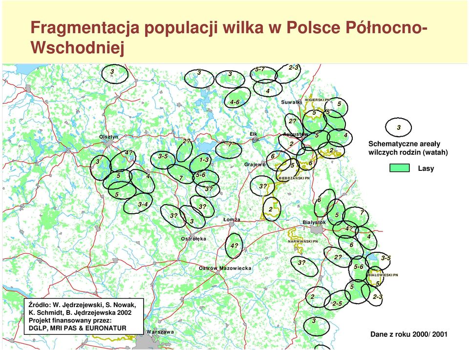 Ostrołęka 3? 4-6 7 Łomża 4? Ostrów Mazow iecka Ełk Ełk Grajew o 4 3? 2 6 W IGIERSKI PN Suw ałki 5 5 5 2?
