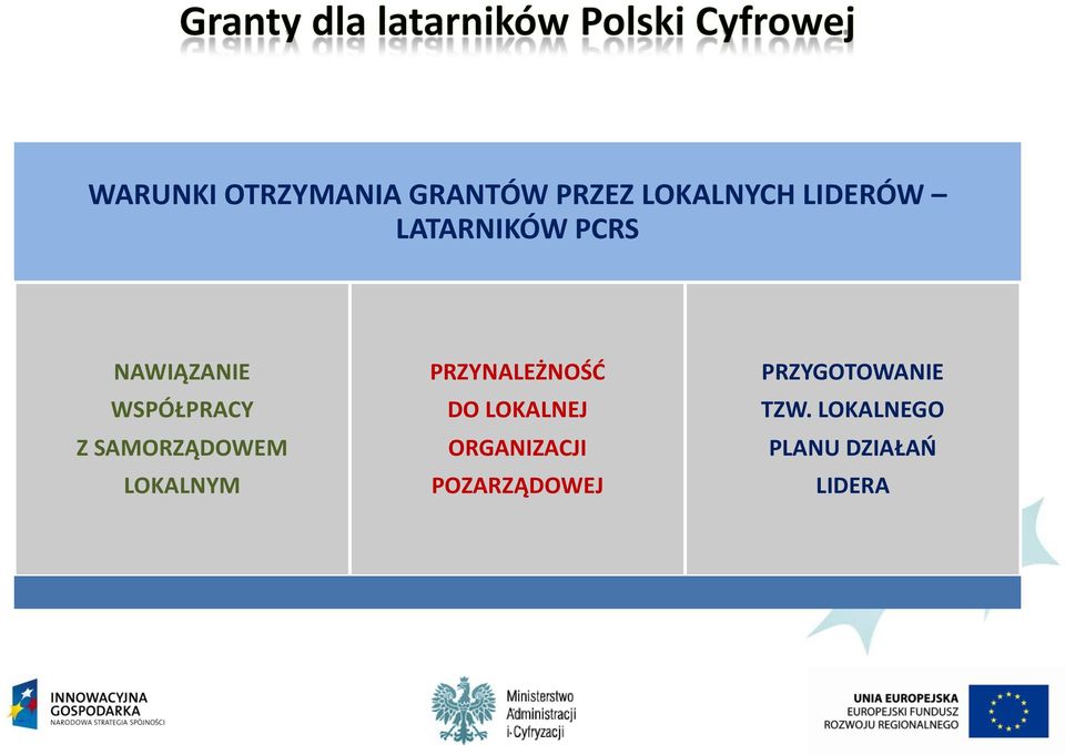 LOKALNYM PRZYNALEŻNOŚD DO LOKALNEJ ORGANIZACJI