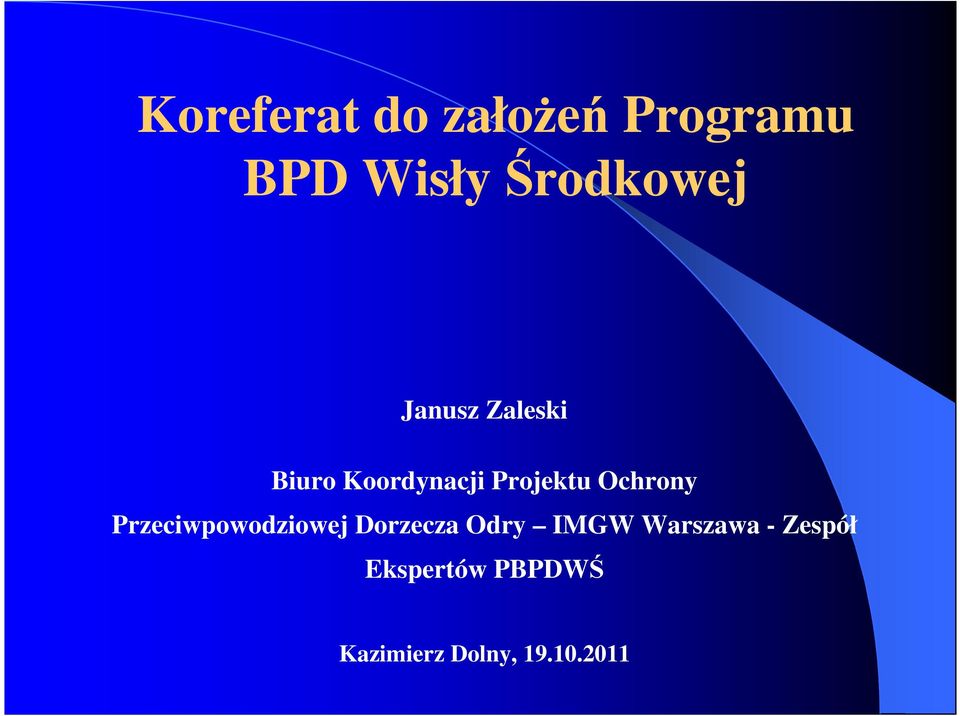 Przeciwpowodziowej Dorzecza Odry IMGW Warszawa -