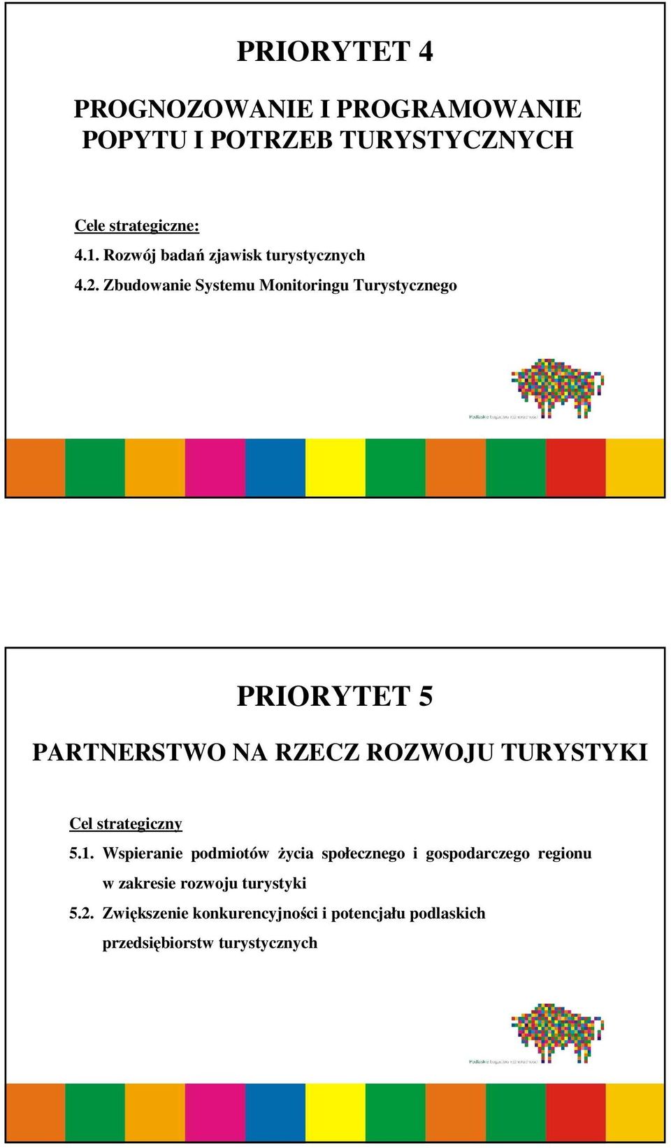 Zbudowanie Systemu Monitoringu Turystycznego PRIORYTET 5 PARTNERSTWO NA RZECZ ROZWOJU TURYSTYKI Cel