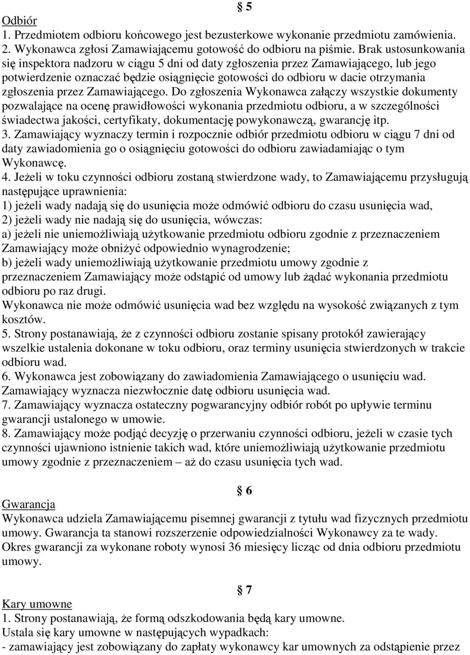 przez Zamawiającego.