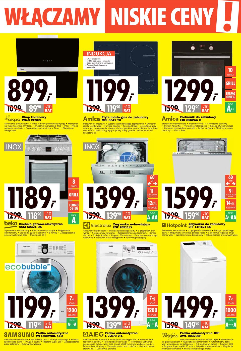 elektrycznej Wygoda i kontrola procesu gotowania 1199, 1299, 119 90 1399, 129 90 1599, Płyta indukcyjna do zabudowy MPI 6541 TU Sterowanie sensorowe System automatycznego zagotowania Wskaźnik ciepła