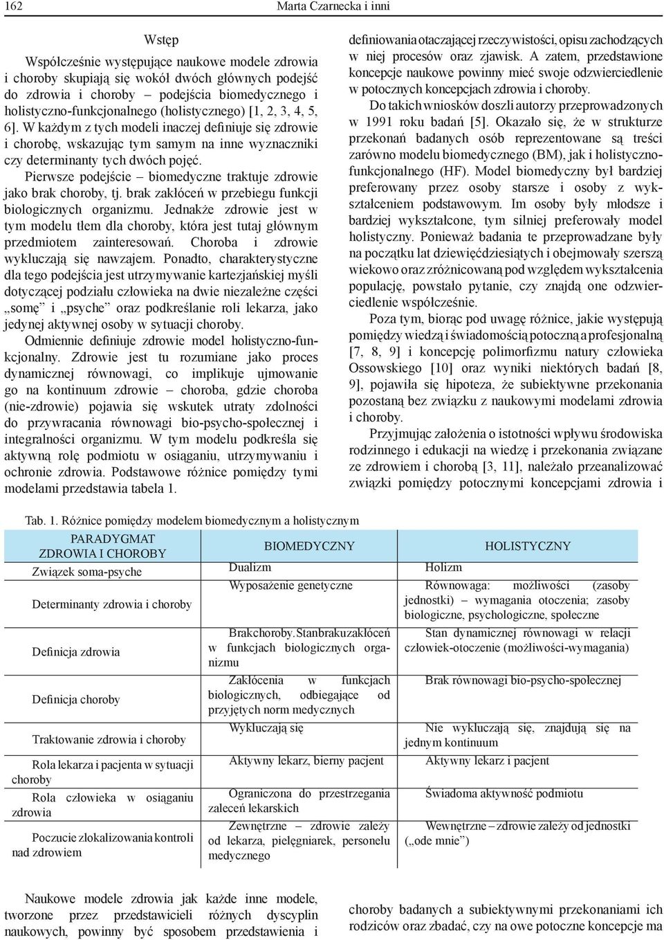 W każdym z tych modeli inaczej definiuje się zdrowie i chorobę, wskazując tym samym na inne wyznaczniki czy determinanty tych dwóch pojęć.