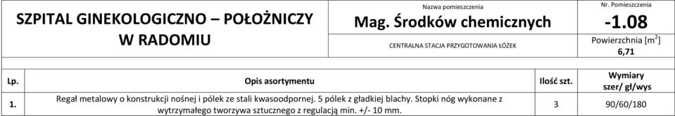 kwasoodpornej. 5 pólek z gładkiej blachy.