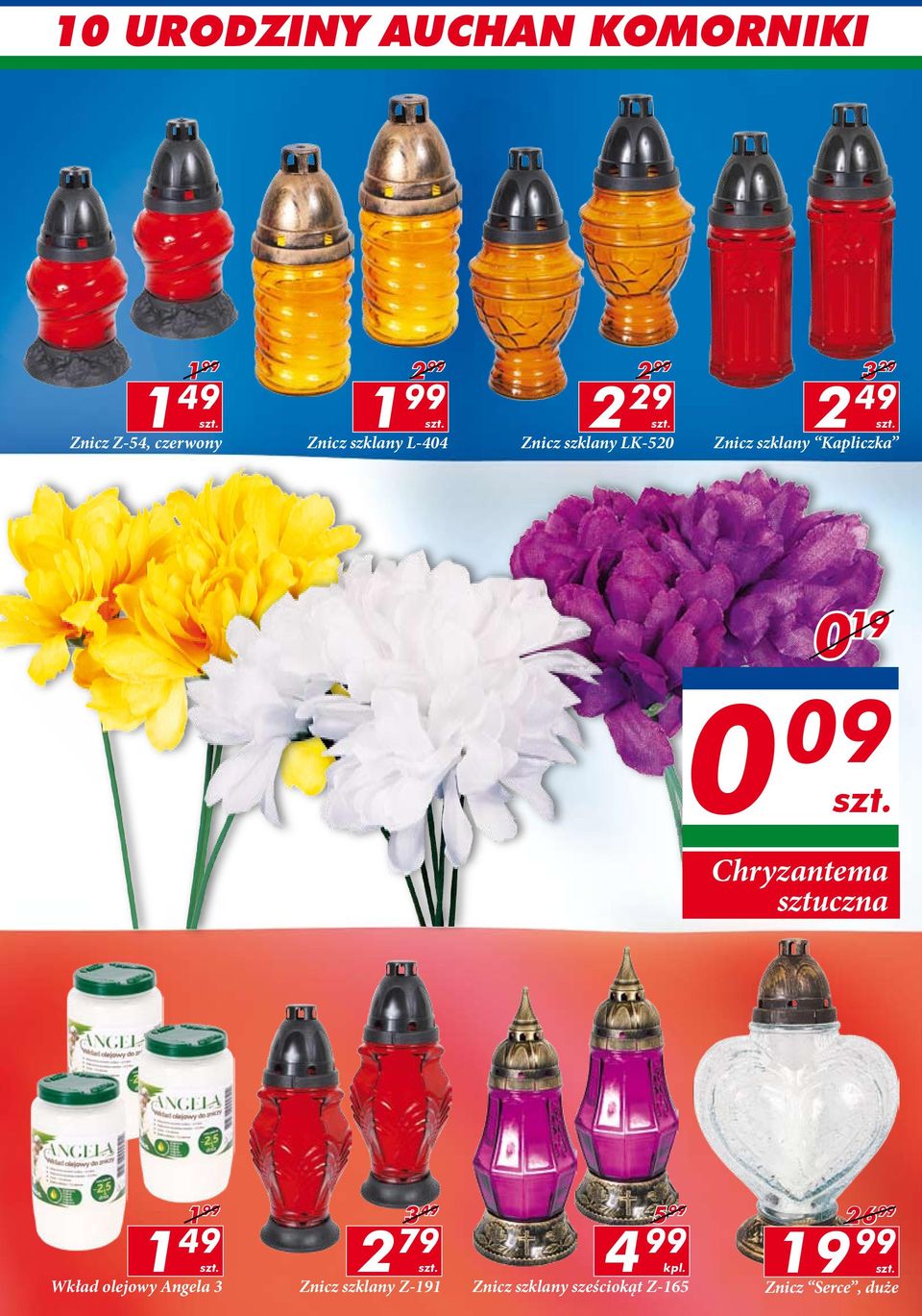 Znicz szklany Kapliczka 0 19 0 09 szt.