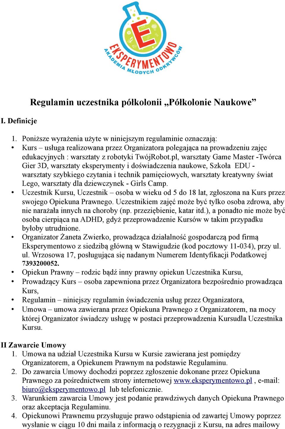pl, warsztaty Game Master -Twórca Gier 3D, warsztaty eksperymenty i doświadczenia naukowe, Szkoła EDU - warsztaty szybkiego czytania i technik pamięciowych, warsztaty kreatywny świat Lego, warsztaty
