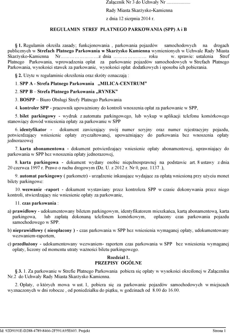 Skarżysko-Kamienna Nr z dnia roku w.