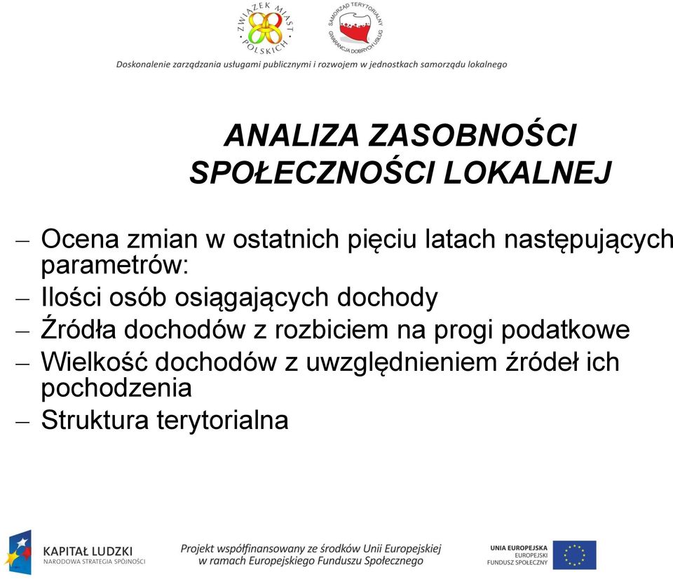 dochody Źródła dochodów z rozbiciem na progi podatkowe Wielkość