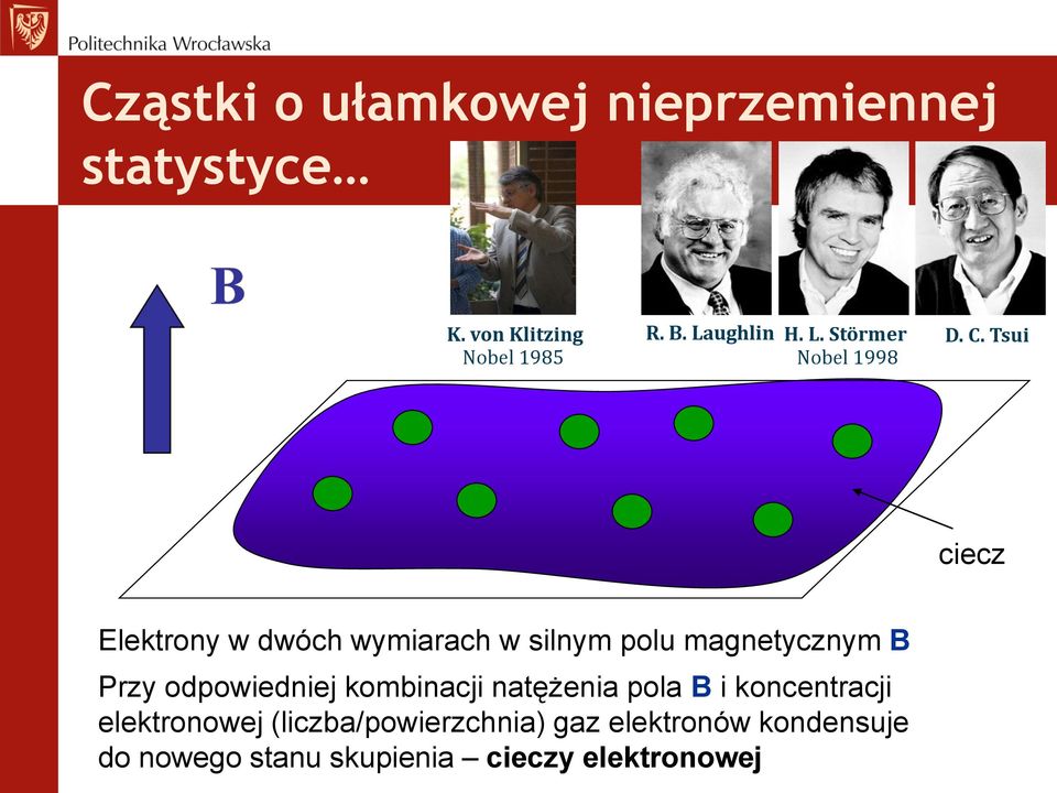 magnetycznym B Przy odpowiedniej kombinacji natężenia pola B i koncentracji elektronowej