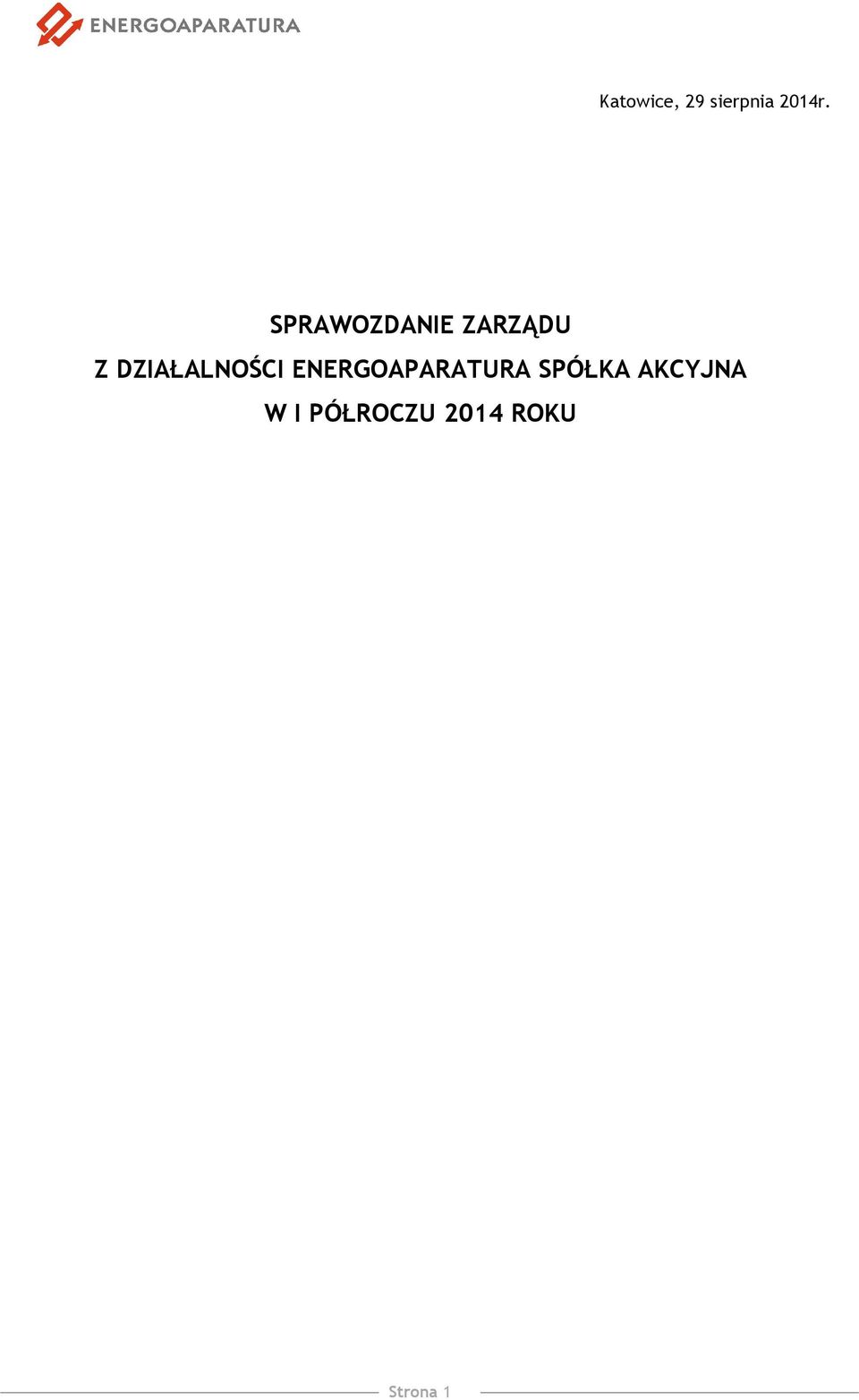 DZIAŁALNOŚCI ENERGOAPARATURA
