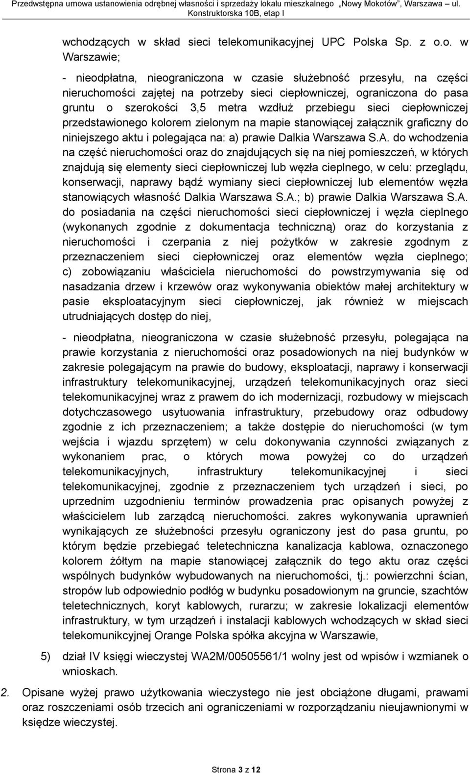 polegająca na: a) prawie Dalkia Warszawa S.A.