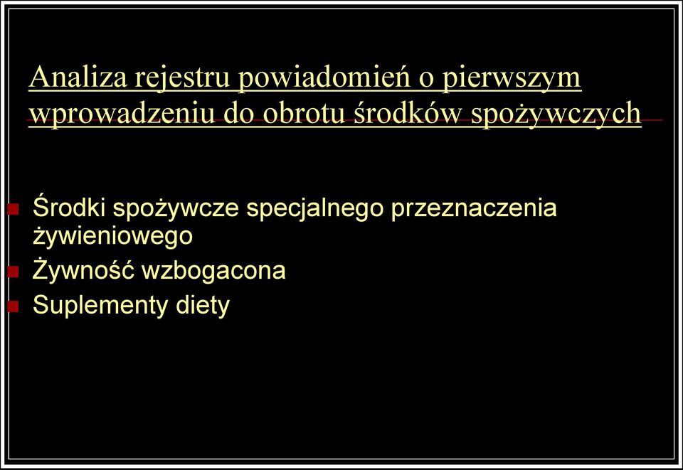 Środki spożywcze specjalnego przeznaczenia