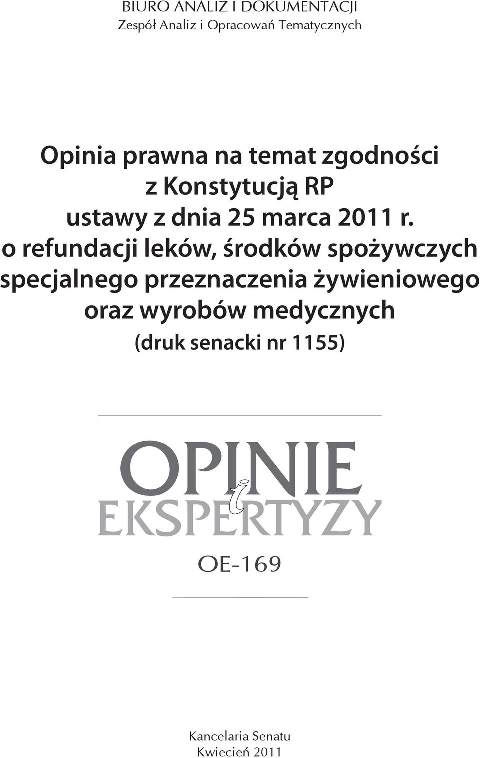 o refundacji leków, środków spożywczych specjalnego przeznaczenia żywieniowego