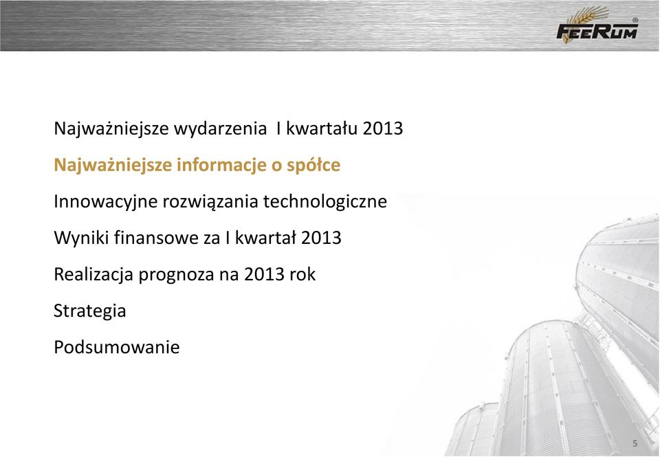 rozwiązania technologiczne Wyniki finansowe za I