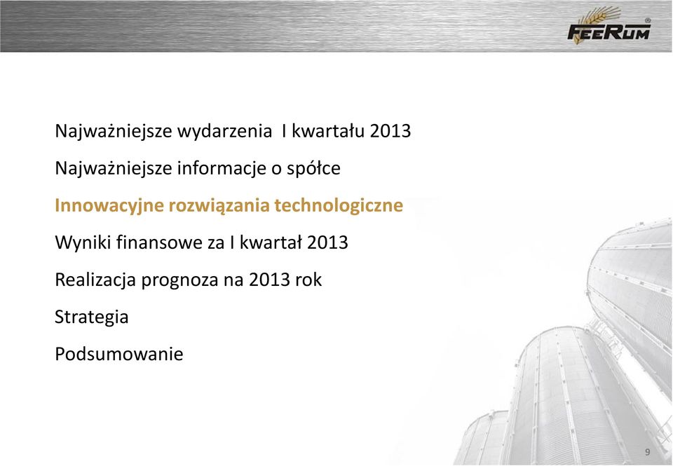 rozwiązania technologiczne Wyniki finansowe za I