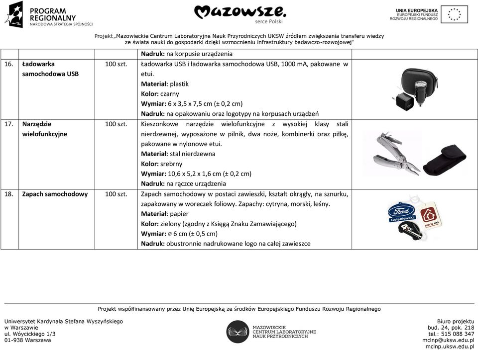 Ładowarka USB i ładowarka samochodowa USB, 1000 ma, pakowane w etui.