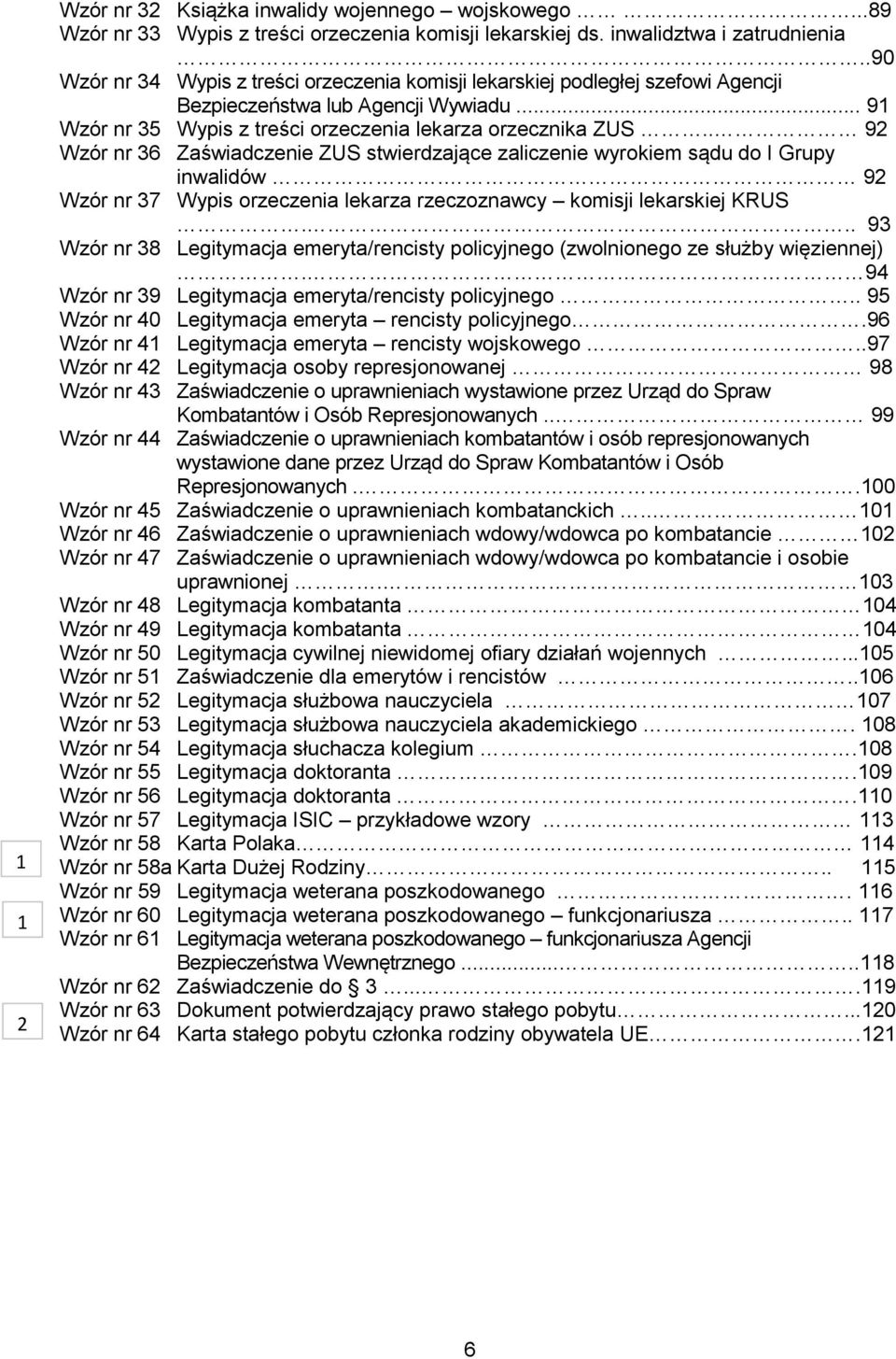 . 92 Wzór nr 36 Zaświadczenie ZUS stwierdzające zaliczenie wyrokiem sądu do I Grupy inwalidów. 92 Wzór nr 37 Wypis orzeczenia lekarza rzeczoznawcy komisji lekarskiej KRUS.