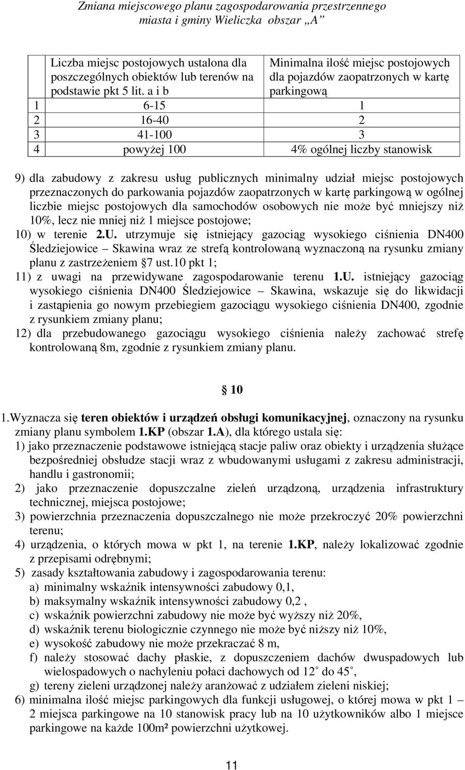 publicznych minimalny udział miejsc postojowych przeznaczonych do parkowania pojazdów zaopatrzonych w kartę parkingową w ogólnej liczbie miejsc postojowych dla samochodów osobowych nie może być