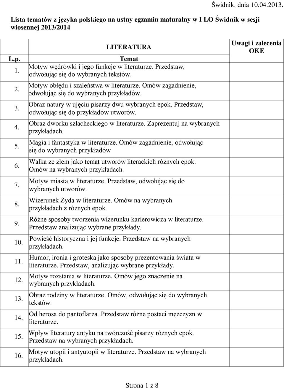 Omów zagadnienie, odwołując się do Obraz natury w ujęciu pisarzy dwu wybranych epok. Przedstaw, odwołując się do przykładów utworów. Obraz dworku szlacheckiego w literaturze.