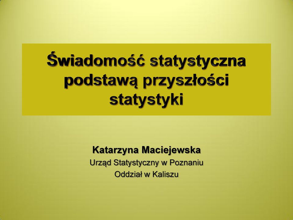 Statystyczny w