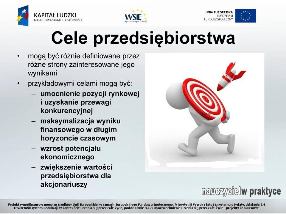przewagi konkurencyjnej maksymalizacja wyniku finansowego w długim horyzoncie