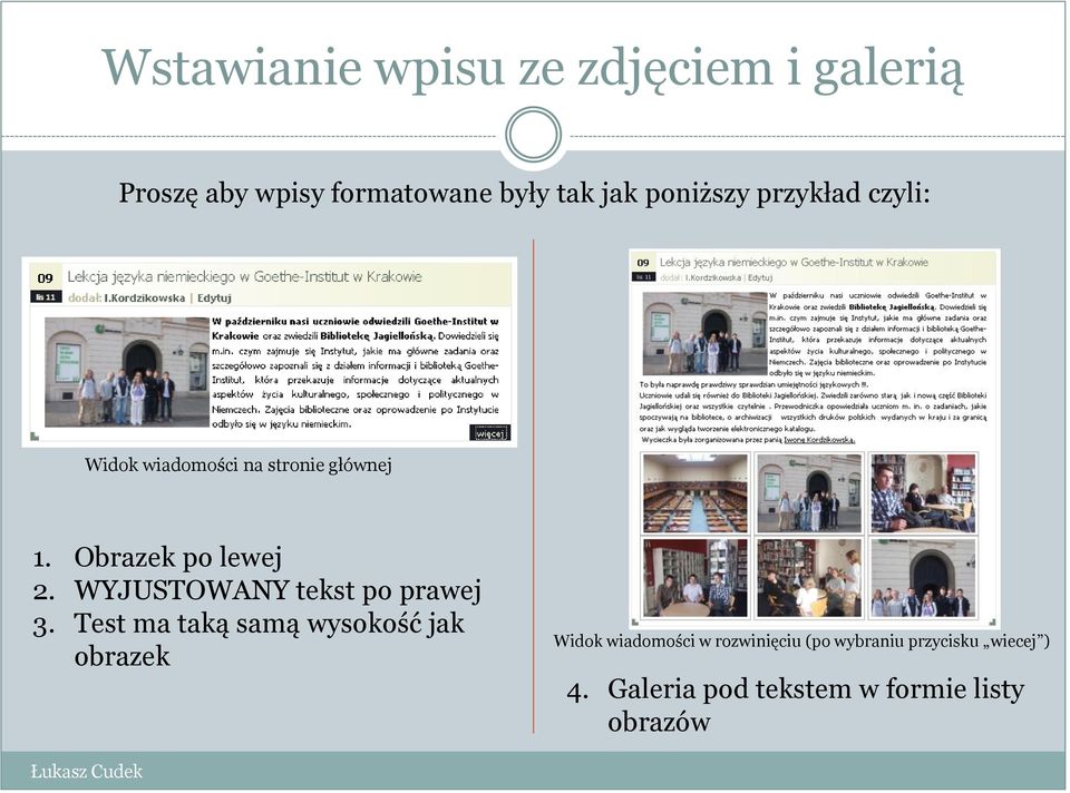 WYJUSTOWANY tekst po prawej 3.